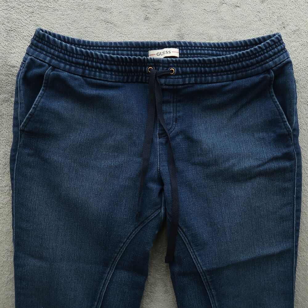 Guess Jeans Women's Size 31 Blue Mid-Rise Elastic Waist Jogger Denim 24" Inseam - Picture 10 of 15
